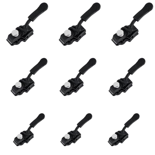 9-teiliges Reißverschluss-Reparatur-Set, 3 verschiedene Größen, abnehmbar, Universal-Reißverschlussschieber, Ersatz für verschiedene Größen von Kleidung, Jeans, Rucksäcken, Geldbörsen, Gepäck, Koffern 9-teiliges Reißverschluss-Reparatur-Set, 3 verschiedene Größen, abnehmbar, Universal-Reißverschlussschieber, Ersatz für verschiedene Größen von Kleidung, Jeans, Rucksäcken, Geldbörsen, Gepäck, Koffern von VNIDJGB