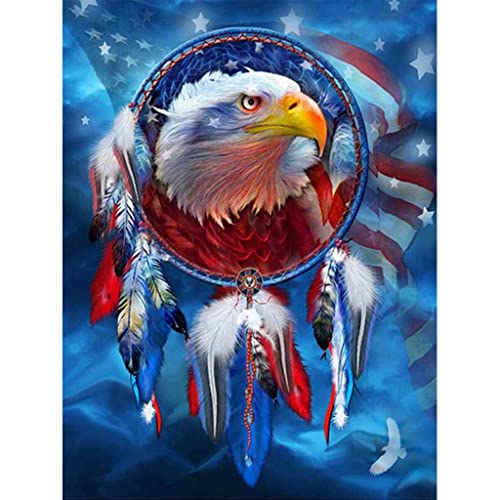 VNLMKS 5D Diamant Malerei Kits, DIY Diamond Painting Vollbohrer Crystal Strass Stickerei Traumfänger Adler Runde Bohrer Erwachsene Kinder für Büro Wand Haus Dekoration 30x40cm VNLMKS 5D Diamant Malerei Kits, DIY Diamond Painting Vollbohrer Crystal Strass Stickerei Traumfänger Adler Runde Bohrer Erwachsene Kinder für Büro Wand Haus Dekoration 30x40cm von VNLMKS