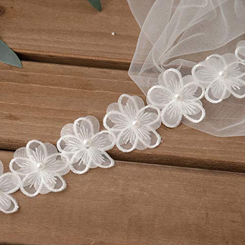 MYhose Stickerei Applikation 1 Yarda Gestickte Blume Weiße Spitze DIY Band Kunstperlen Geprägte Applikation Weiß B MYhose Stickerei Applikation 1 Yarda Gestickte Blume Weiße Spitze DIY Band Kunstperlen Geprägte Applikation Weiß B von VO design