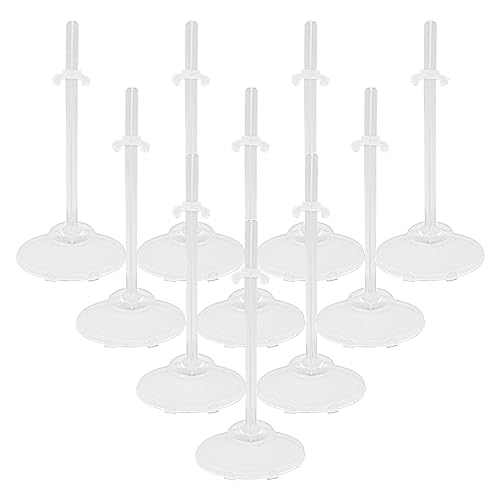 VOANZO 10-teiliger transparenter Puppenständer, Verstellbarer Puppenständer, Kunststoff-Puppenhalter, transparenter Puppenständer, Halter für unter 20 cm Babypuppen, Schaufensterpuppen VOANZO 10-teiliger transparenter Puppenständer, Verstellbarer Puppenständer, Kunststoff-Puppenhalter, transparenter Puppenständer, Halter für unter 20 cm Babypuppen, Schaufensterpuppen von VOANZO