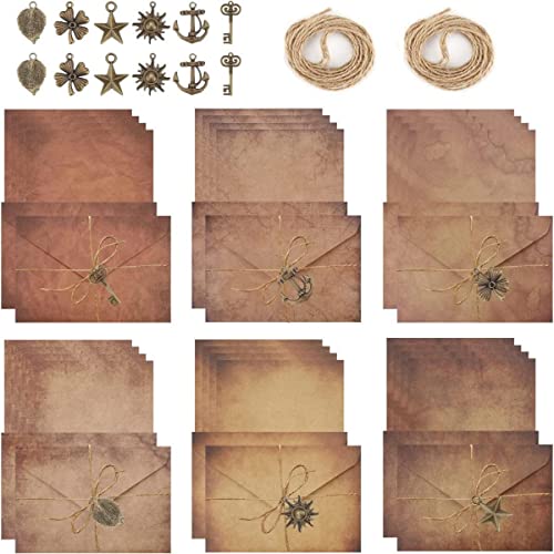 VOANZO 12 STÜCKE A5 Vintage Umschläge 24 Vintage Papier Kraftpapier zum Schreiben mit 12 Stück Metallbeschlägen und 12 Stück Juteseil VOANZO 12 STÜCKE A5 Vintage Umschläge 24 Vintage Papier Kraftpapier zum Schreiben mit 12 Stück Metallbeschlägen und 12 Stück Juteseil von VOANZO