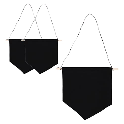 VOANZO 3 Stück Wanddisplay Banner Blank Wand Leinwand Banner Emaille Pin Banner für Display Tasten und Etikettensammlungen (Schwarz) von VOANZO
