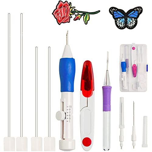 VOANZO DIY Magic Embroidery Pen Set Punch Needle Set Bastelwerkzeug für Stickfäden Stricken Nähwerkzeug VOANZO DIY Magic Embroidery Pen Set Punch Needle Set Bastelwerkzeug für Stickfäden Stricken Nähwerkzeug von VOANZO