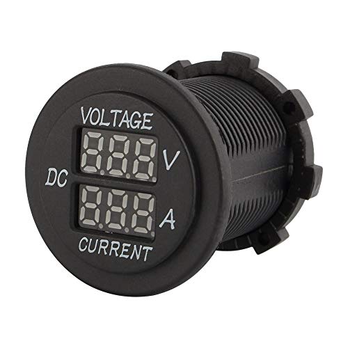 Digital Voltmeter Amperemeter-Auto Motorrad DC 12-24 V Dual LED-Anzeige Rot Digital Voltmeter + Amperemeter Amp Volt Meter Anzeige (Klemmen mit Kabel enthalten) von VOBOR