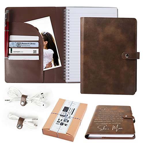 VOBOR Nachfüllbares Leder Journal für Männer und Frauen A5 gefüttert Notebook 5.9x8.4 Dunkelbraun Vintage Tagebuch von VOBOR
