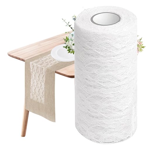 VOCDEMERI Tischläufer Spitze 15cm*22m Weißer Tischläufer mit zarter Spitze Tischdecke Kommunion, Spitzenstoff Weiß, Tischläufer für Vintage Hochzeit Konfirmation und Kommunion Dekoration VOCDEMERI Tischläufer Spitze 15cm*22m Weißer Tischläufer mit zarter Spitze Tischdecke Kommunion, Spitzenstoff Weiß, Tischläufer für Vintage Hochzeit Konfirmation und Kommunion Dekoration von VOCDEMERI