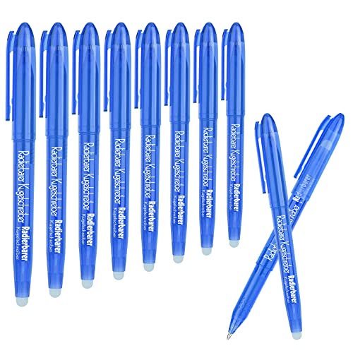 VOCIBO Radierbarer Kugelschreiber, 8 Stück Radierbarer Gelschreiber Set, Tintenroller Radierbar, 0,5 mm Radierbarer Tintenroller set, Schule Zubehör - Blau VOCIBO Radierbarer Kugelschreiber, 8 Stück Radierbarer Gelschreiber Set, Tintenroller Radierbar, 0,5 mm Radierbarer Tintenroller set, Schule Zubehör - Blau von VOCIBO