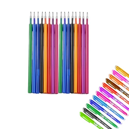 VOCIBO 16 Stück Radierbarer Kugelschreiber Ersatzminen 0,5 mm Ersatzminen, Erasable Pens Refill 0.5mm, 8 Farben von VOCIBO