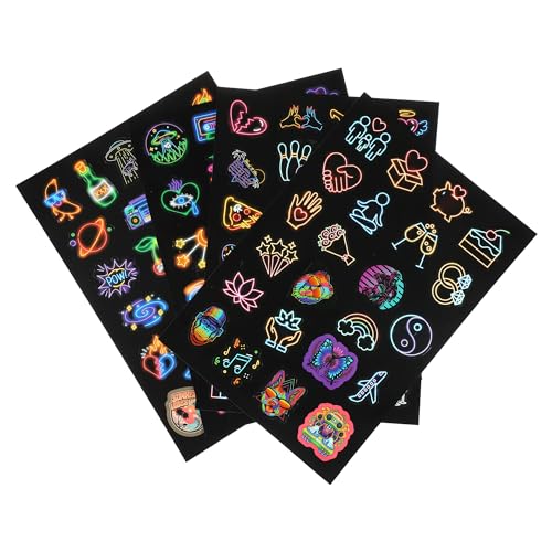 VOCOSTE 100 Stück Neon Sticker Set, Wasserfester Graffiti-Aufkleber für Koffer, Laptop, Motorrad, Fahrrad, Skateboard VOCOSTE 100 Stück Neon Sticker Set, Wasserfester Graffiti-Aufkleber für Koffer, Laptop, Motorrad, Fahrrad, Skateboard von VOCOSTE