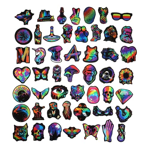 VOCOSTE 50 Stück Aufkleber Neon Sticker Graffiti Vinyl für PC, Laptop, Koffer, Gitarre, Skateboard VOCOSTE 50 Stück Aufkleber Neon Sticker Graffiti Vinyl für PC, Laptop, Koffer, Gitarre, Skateboard von VOCOSTE