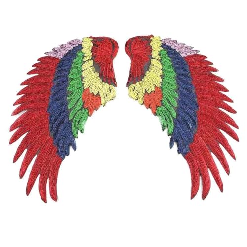 VOCUE 1 Paar Pailletten, großer Flügel, aufgenäht, große Flicken, Applikationen, zum Aufbügeln, für Jacken, Mantel, Stoff, Cosplays, Flügel VOCUE 1 Paar Pailletten, großer Flügel, aufgenäht, große Flicken, Applikationen, zum Aufbügeln, für Jacken, Mantel, Stoff, Cosplays, Flügel von VOCUE