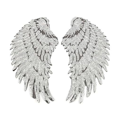 VOCUE 1 Paar Pailletten, großer Flügel, aufgenäht, große Flicken, Applikationen, zum Aufbügeln, für Jacken, Mantel, Stoff, Cosplays, Flügel VOCUE 1 Paar Pailletten, großer Flügel, aufgenäht, große Flicken, Applikationen, zum Aufbügeln, für Jacken, Mantel, Stoff, Cosplays, Flügel von VOCUE