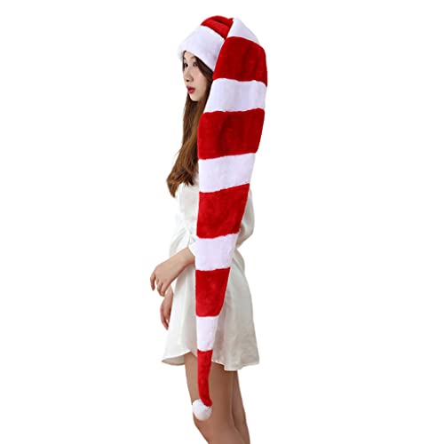 VOCUE 130 cm lange Weihnachtsmütze, gestreifte Weihnachtsmütze für Party, Verkleidung, Neujahr, Festtage, Weihnachtsfeier VOCUE 130 cm lange Weihnachtsmütze, gestreifte Weihnachtsmütze für Party, Verkleidung, Neujahr, Festtage, Weihnachtsfeier von VOCUE