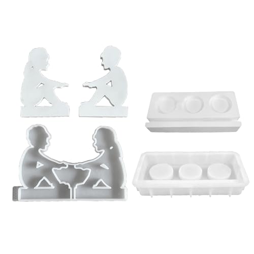 VOCUE 2 x Set Kerzenständer Silikonformen Paar Kerzenhalter Harze Formen Epoxy Gussteile Form Valentinstag Dekorationen VOCUE 2 x Set Kerzenständer Silikonformen Paar Kerzenhalter Harze Formen Epoxy Gussteile Form Valentinstag Dekorationen von VOCUE