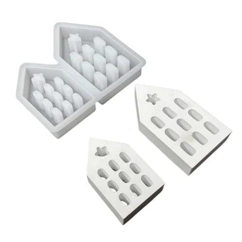 VOCUE 3D-Haus-Silikonformen für Harz, 3D-Silikonform, kleine Hausschlösser, Formen zum Backen, Kuchendekorationen VOCUE 3D-Haus-Silikonformen für Harz, 3D-Silikonform, kleine Hausschlösser, Formen zum Backen, Kuchendekorationen von VOCUE