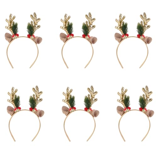 VOCUE 6 Stück Weihnachten Plüsch Geweih Stirnbänder Urlaub Plüsch Geweih Stirnbänder mit Detail für Party und Dekoration VOCUE 6 Stück Weihnachten Plüsch Geweih Stirnbänder Urlaub Plüsch Geweih Stirnbänder mit Detail für Party und Dekoration von VOCUE