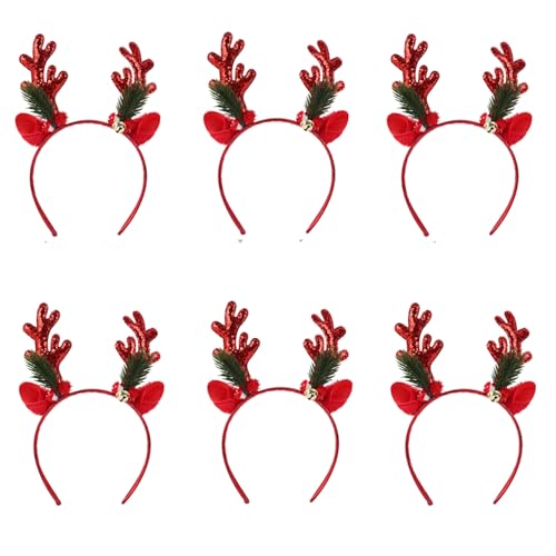 VOCUE 6 Stück Weihnachten Plüsch Geweih Stirnbänder Urlaub Plüsch Geweih Stirnbänder mit Detail für Party und Dekoration VOCUE 6 Stück Weihnachten Plüsch Geweih Stirnbänder Urlaub Plüsch Geweih Stirnbänder mit Detail für Party und Dekoration von VOCUE