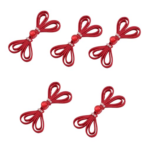 VOCUE Cheongsam-Knöpfe mit Perlen, chinesischer Verschlussknopf, chinesischer Froschknopf, Nähverschlüsse, Kleiderknöpfe, 5 Stück von VOCUE