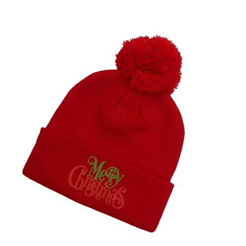 VOCUE Festliche Weihnachtsmütze, weiches Acryl, bequeme Mütze, Uni, für Feiertage und Veranstaltungen von VOCUE
