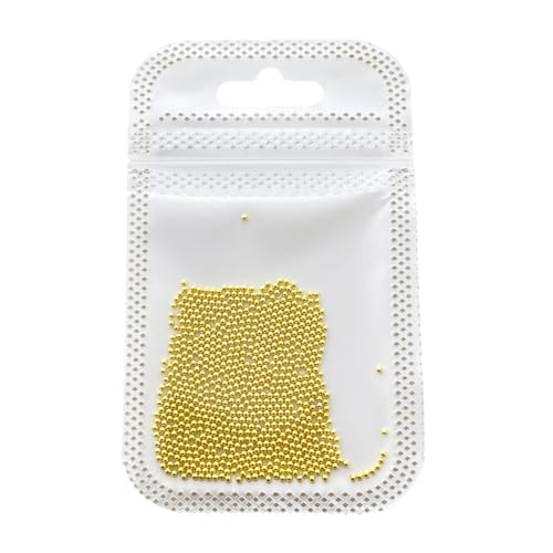 VOCUE Kaviar-Perlen in verschiedenen Größen für Kunstdekorationen, Metallperlen, Gold, Silber, Nieten von VOCUE