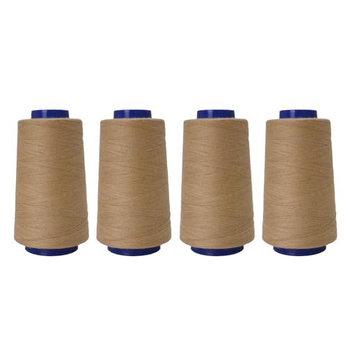 VOCUE Nähgarn, 4 Spulen Polyester-Nähgarn für Nähmaschinen, Handnähen, 914 m pro Spule, Polyestergarn VOCUE Nähgarn, 4 Spulen Polyester-Nähgarn für Nähmaschinen, Handnähen, 914 m pro Spule, Polyestergarn von VOCUE