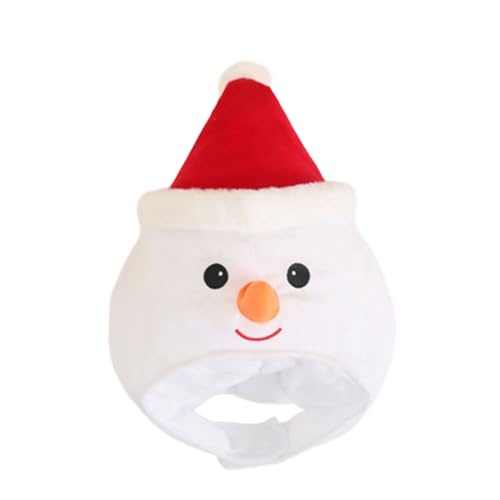 VOCUE Plüsch-Schneemann-Kopfbedeckung, Weihnachtsmütze für Erwachsene, bequeme Baumwolle, gefüllte Mützen, warmes Winterkostüm, Festzubehör VOCUE Plüsch-Schneemann-Kopfbedeckung, Weihnachtsmütze für Erwachsene, bequeme Baumwolle, gefüllte Mützen, warmes Winterkostüm, Festzubehör von VOCUE