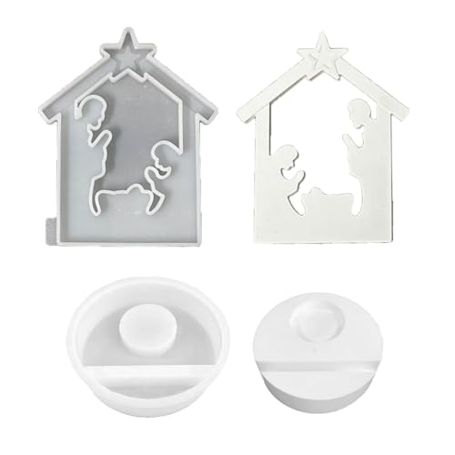 VOCUE Religiöse Harzform, Kerzenhalter, Form für Stumpenkerzenhalter, Gips, Ornamente, Heimdekoration, Weihnachten VOCUE Religiöse Harzform, Kerzenhalter, Form für Stumpenkerzenhalter, Gips, Ornamente, Heimdekoration, Weihnachten von VOCUE