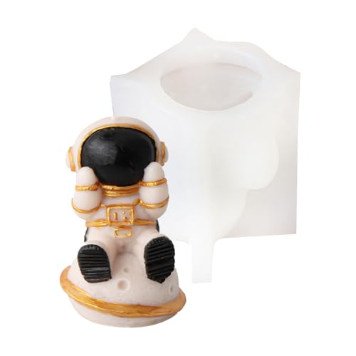 VOCUE Silikon-Kerzenformen mit Astronauten-Figur, Weltraum-Mensch, Seifenformen für Epoxidharz, Kerzen, Seife, Heimdekoration von VOCUE