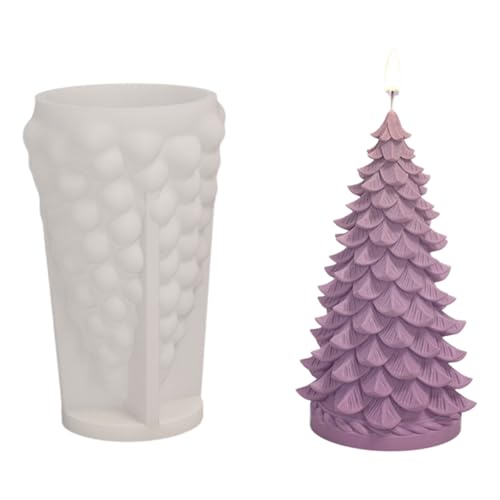 VOCUE Silikonform für Tannenzapfen, Weihnachtsbaum, für Epoxidharz, Seife, Schokolade, Fondant, Silikonform zum Backen von VOCUE