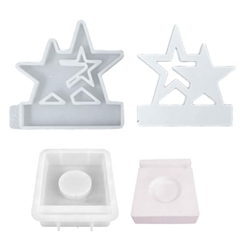 VOCUE Stern-Kerzenhalter-Formen, Stern-Kerzenhalter-Formen mit Sockel für Kerzenhalter, Ornament, Weihnachtsdekorationen VOCUE Stern-Kerzenhalter-Formen, Stern-Kerzenhalter-Formen mit Sockel für Kerzenhalter, Ornament, Weihnachtsdekorationen von VOCUE