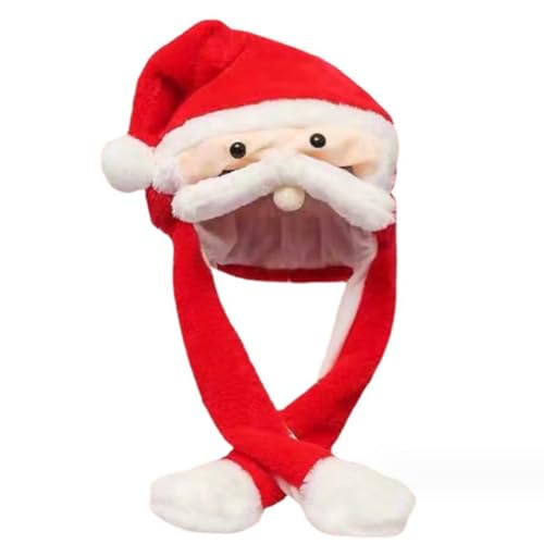 VOCUE Verschmitzte Weihnachts-Kopfbedeckung mit Gesichtsschnurrbart für die Feiertage, pelzige Outfits für Cosplay, Weihnachtsmann von VOCUE