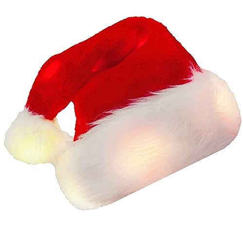 VOCUE Weihnachten Plüsch Nikolausmütze Uni Bequem LED Leuchtende Erwachsene & Kinder Weihnachtsmütze für Karneval Urlaub Party VOCUE Weihnachten Plüsch Nikolausmütze Uni Bequem LED Leuchtende Erwachsene & Kinder Weihnachtsmütze für Karneval Urlaub Party von VOCUE