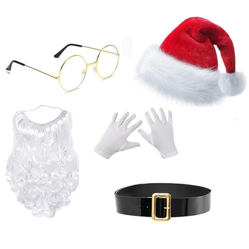 VOCUE Weihnachtsbärt und Brille für Neujahrspartys, für Rollenspiele des Weihnachtsmanns VOCUE Weihnachtsbärt und Brille für Neujahrspartys, für Rollenspiele des Weihnachtsmanns von VOCUE