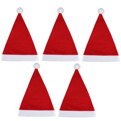 VOCUE Weihnachtsmütze, Vliesstoff und weiße Krempe, für Weihnachtsfeiern, Verkleidungen, Cosplay, Farbe VOCUE Weihnachtsmütze, Vliesstoff und weiße Krempe, für Weihnachtsfeiern, Verkleidungen, Cosplay, Farbe von VOCUE