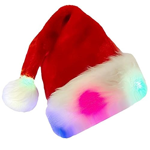 VOCUE - Weihnachtsmütze Uni Bequeme helle LED Weihnachtsmütze für Erwachsene und Kinder für Karneval, Weihnachtsfeier VOCUE - Weihnachtsmütze Uni Bequeme helle LED Weihnachtsmütze für Erwachsene und Kinder für Karneval, Weihnachtsfeier von VOCUE