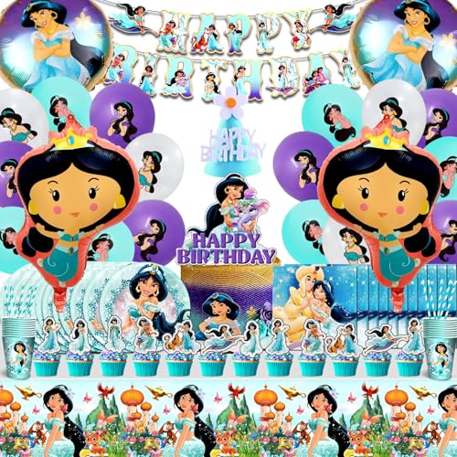 Jasmin Geburtstag Deko, Prinzessin Jasmin Luftballon, Partygeschirr Jasmin, Pappteller Pappbecher Jasmin, Jasmin Servietten, Kuchen Deko, Decorations Banner, Prinzessin Jasmin Mädchen Kit Jasmin Geburtstag Deko, Prinzessin Jasmin Luftballon, Partygeschirr Jasmin, Pappteller Pappbecher Jasmin, Jasmin Servietten, Kuchen Deko, Decorations Banner, Prinzessin Jasmin Mädchen Kit von VOENCSU