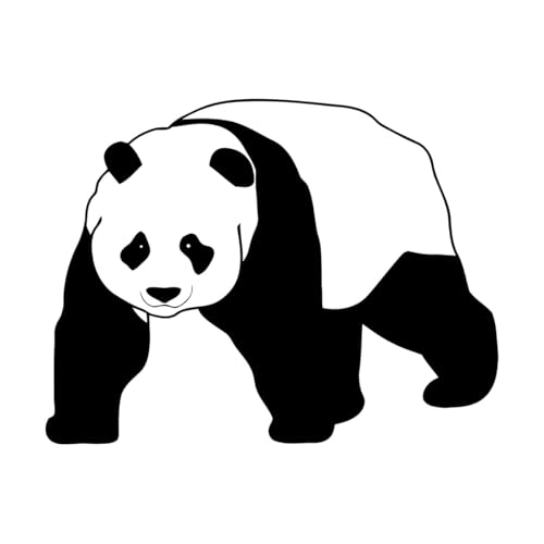 Schriftaufkleber Pandabär Tier Kindergarten Kinder 34x44.6cm Ladendekoration Schwarz von VOETOY