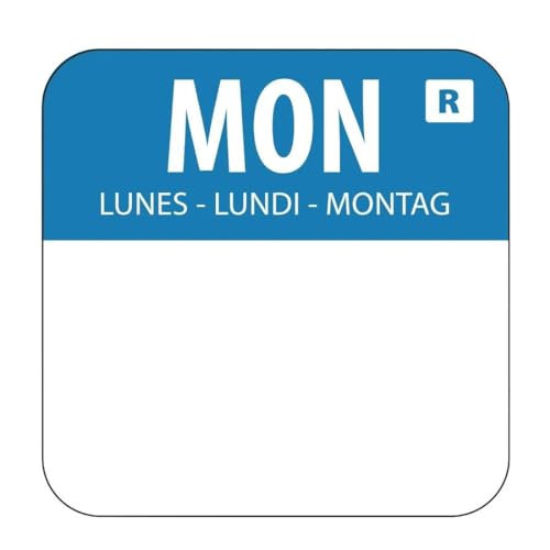 Hygiplas Farbcode Sticker Montag blau (1000 Stück), Farbcode Sticker, Montag/blau., L931 von VOGUE