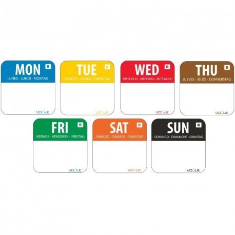 Vogue gh326 Dissolvable Tag der Woche vorbereitet Label Set (Stück 1750) von VOGUE
