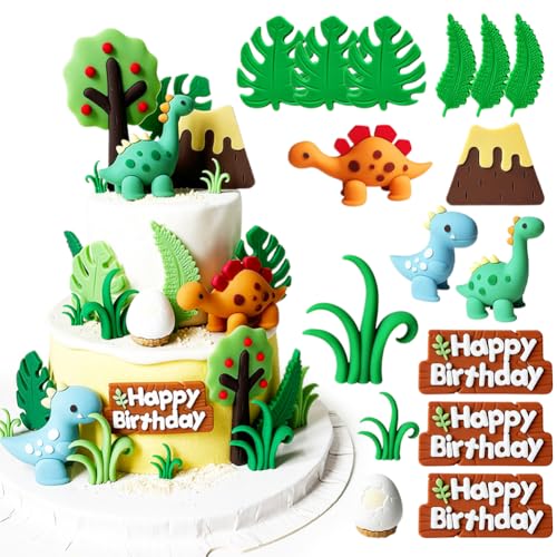 Luxury Dinosaurier Kuchendekoration, 16 Stück Dino Tortendeko, Dinosaurier Themen Kuchen Dekoration, Dschungel Tortendeko Junge, Dino Party Kuchen Dekoration, Tortenfiguren Set für Kinder Junge Luxury Dinosaurier Kuchendekoration, 16 Stück Dino Tortendeko, Dinosaurier Themen Kuchen Dekoration, Dschungel Tortendeko Junge, Dino Party Kuchen Dekoration, Tortenfiguren Set für Kinder Junge von VOHESEA