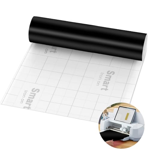 Smart Iron On für Cricut Explore 3/Maker 3, Heat Transfer Vinyl-Rollen, 33 x 200 cm, Flex Film, Plotter-Textilien, Funktioniert Ohne Schneidematte für DIY-T-Shirts, Hoodie, Stoffe von VOHESEA
