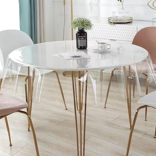 Transparent Tischdecken Runde Tischdecke 0.13mm PVC Tischfolie, Wasserdicht Tischdecken Durchsichtig Abwaschbar Glasklar Folie Outdoor Tischschutz Fettdicht Tischdecke Schutz zum Esstische Couchtische Transparent Tischdecken Runde Tischdecke 0.13mm PVC Tischfolie, Wasserdicht Tischdecken Durchsichtig Abwaschbar Glasklar Folie Outdoor Tischschutz Fettdicht Tischdecke Schutz zum Esstische Couchtische von VOHESEA