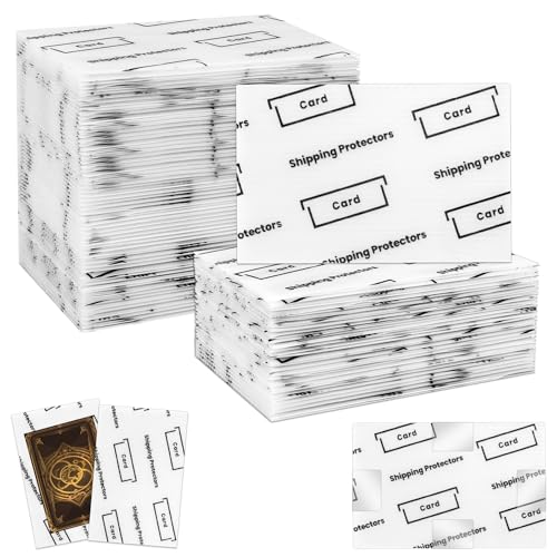VOKOY 100 Stück 10,2 x 15,2 cm Kunststoff-Karten-Versandschutzfolien mit 240 Stück Siegelaufklebern, Hartplastik-Sammelkarten-Versandzubehör, vorgeschnittene Einsätze, Karten-Versandtaschen für von VOKOY