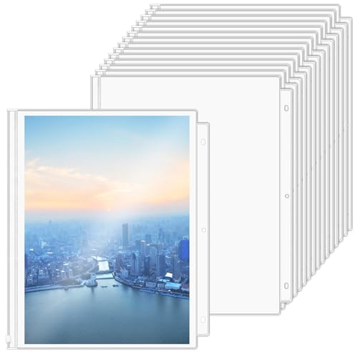 VOKOY 24 transparente Bindertaschen in Briefgröße, 3 Löcher, verdickter Reißverschluss, 3-fach gelocht, Dokumentenmappen, lose Blätter, Blattschutz, 21,6 x 27,9 cm VOKOY 24 transparente Bindertaschen in Briefgröße, 3 Löcher, verdickter Reißverschluss, 3-fach gelocht, Dokumentenmappen, lose Blätter, Blattschutz, 21,6 x 27,9 cm von VOKOY