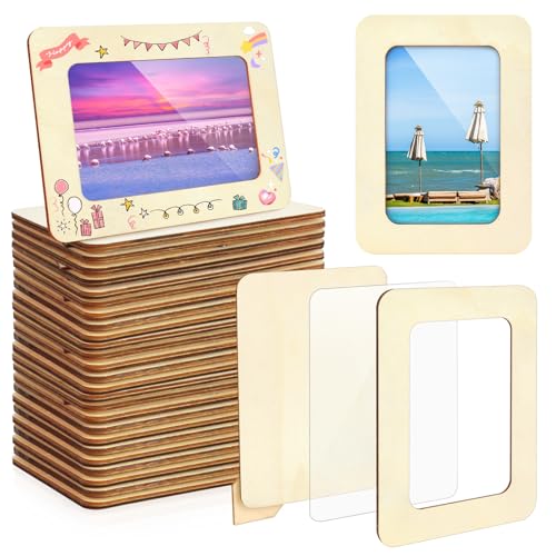 VOKOY Holz-Bilderrahmen mit Ständer und transparentem Schutz, 10,2 x 15,2 cm, für Fotos, DIY, Holzrahmen zum Basteln, unlackiert, stehend, Fotorahmen, Basteln, Dekorieren für Geburtstagsparty VOKOY Holz-Bilderrahmen mit Ständer und transparentem Schutz, 10,2 x 15,2 cm, für Fotos, DIY, Holzrahmen zum Basteln, unlackiert, stehend, Fotorahmen, Basteln, Dekorieren für Geburtstagsparty von VOKOY