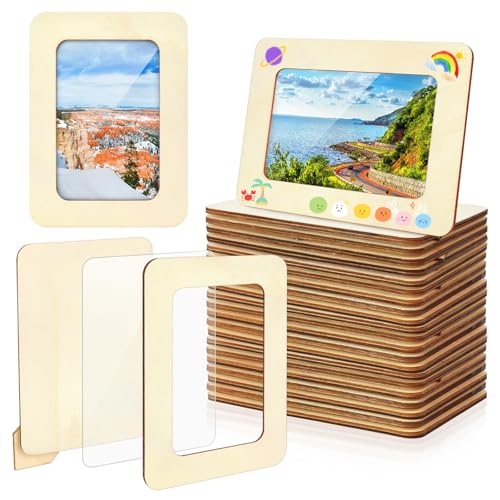 VOKOY Holz-Bilderrahmen mit Ständer und transparentem Schutz, 10,2 x 15,2 cm, für Fotos, DIY, Holzrahmen zum Basteln, unlackiert, stehender Fotorahmen, Basteln, Dekorieren für Geburtstagsparty VOKOY Holz-Bilderrahmen mit Ständer und transparentem Schutz, 10,2 x 15,2 cm, für Fotos, DIY, Holzrahmen zum Basteln, unlackiert, stehender Fotorahmen, Basteln, Dekorieren für Geburtstagsparty von VOKOY