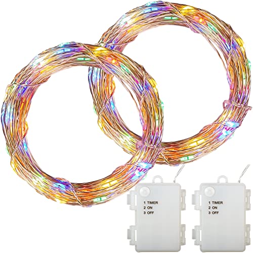 VOLTRONIC LED Lichterdraht, innen und außen, IP44, Batteriebetrieben, Größen- und Farbwahl, 2x 100 LEDs, bunt VOLTRONIC LED Lichterdraht, innen und außen, IP44, Batteriebetrieben, Größen- und Farbwahl, 2x 100 LEDs, bunt von VOLTRONIC