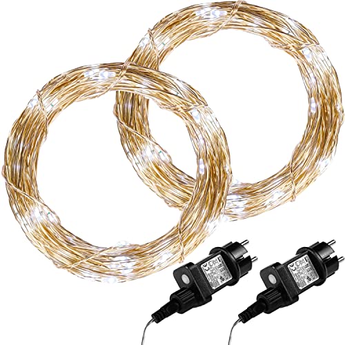 VOLTRONIC LED Lichterdraht, innen und außen, IP44, Größen- und Farbwahl, 2x 100 LEDs, kaltweiß VOLTRONIC LED Lichterdraht, innen und außen, IP44, Größen- und Farbwahl, 2x 100 LEDs, kaltweiß von VOLTRONIC