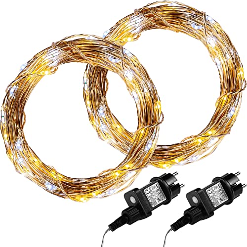 VOLTRONIC LED Lichterdraht, innen und außen, IP44, Größen- und Farbwahl, 2x 100 LEDs, warmweiß/kaltweiß VOLTRONIC LED Lichterdraht, innen und außen, IP44, Größen- und Farbwahl, 2x 100 LEDs, warmweiß/kaltweiß von VOLTRONIC