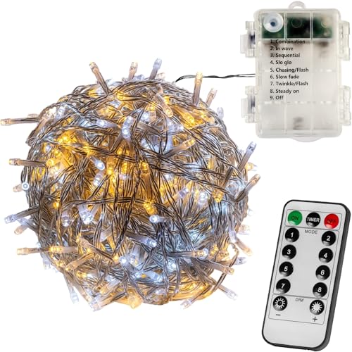 VOLTRONIC LED Lichterkette, IP44, Batteriebetrieben, Modell- und Farbwahl, 100 LEDs, Transparentes Kabel, kaltweiß/warmweiß, Fernbedienung VOLTRONIC LED Lichterkette, IP44, Batteriebetrieben, Modell- und Farbwahl, 100 LEDs, Transparentes Kabel, kaltweiß/warmweiß, Fernbedienung von VOLTRONIC